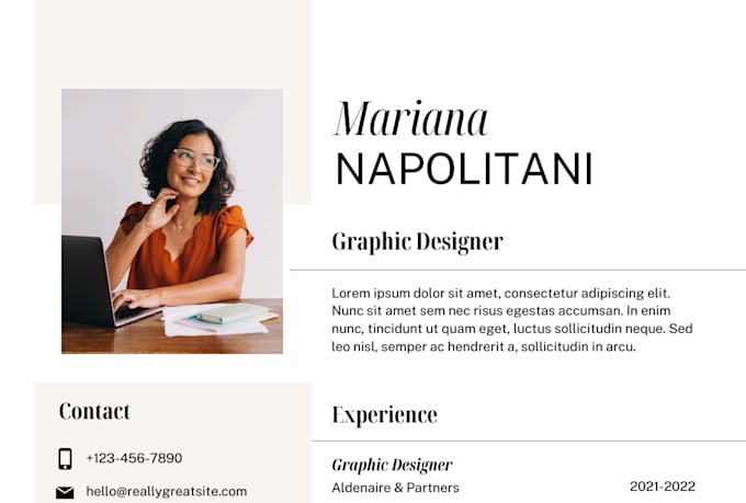 make design CV resume
